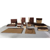 Customized logo hotel leather products,leather folder,leather tissue boxes