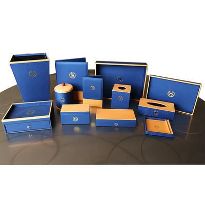 Hotel leather products,PU leather folder,leather tissue boxes