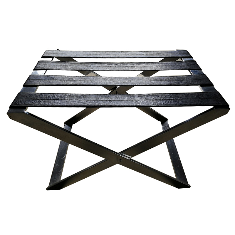 Stainless steel hotel luggage rack folding metal baggage carrier