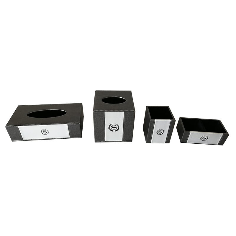 Fenghe-Leather Tissue Box Hotel Leather Products High Quality Amenity Set-4