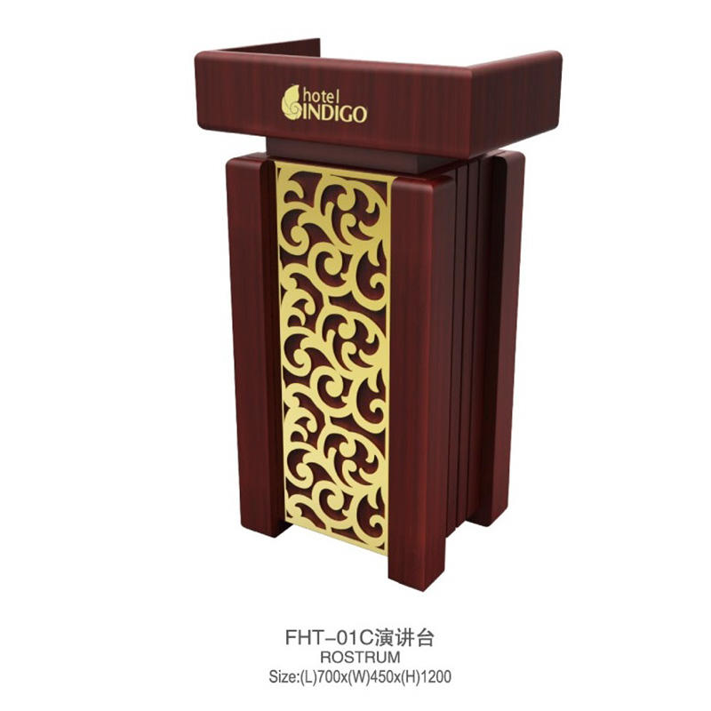Fenghe-Portable Pulpit Stand Wooden Lectern Rostrum From Fenghe