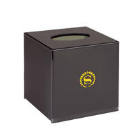 Factory supply hotel black acrylic cube box acrylic tissue box