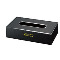Hotel supplies black acrylic body clear acrylic on the top tissue box
