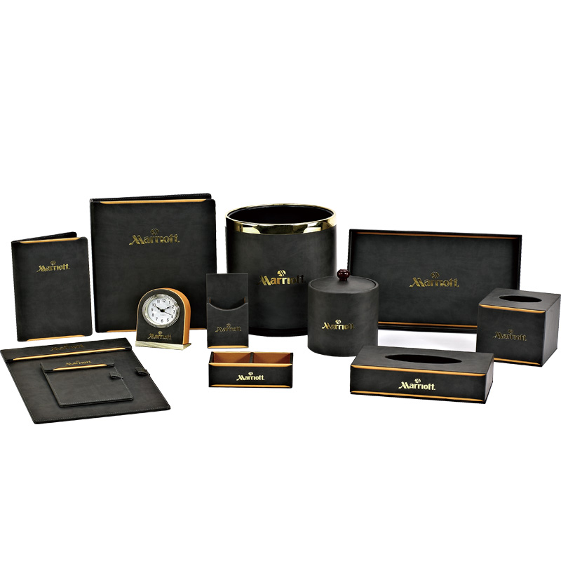 Hotel guest room black golden leather products hotel leather menu cover restaurant menu cover