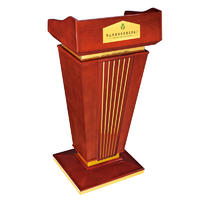 Hotel wooden red rostrum lectern church pulpit podium
