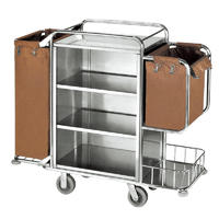 Hotel housekeeping cleaning trolley service maid's cart