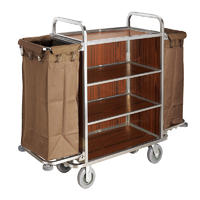 Hotel stainless steel housekeeping service maid's cart