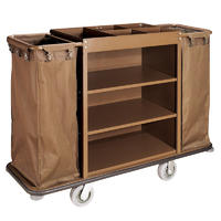 Hotel metal housekeeping service cleaning trolley maid cart