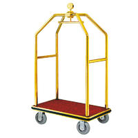 Hotel golden luggage cart bellman trolley