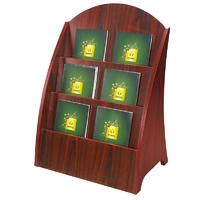 Manufacture wooden 3-tier display stand magazine rack