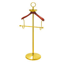 Hospitality supplies room vertical antique wooden clothes tree coat stand hanger