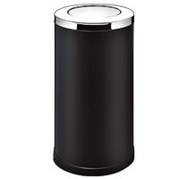 Stainless steel standing round swing lip waste bin flip dustbin
